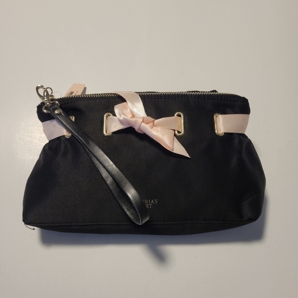 Victoria's Secret NWT Black/pink cosmetic pouch. - Picture 4 of 13